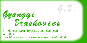 gyongyi draskovics business card